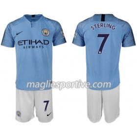 Completo Calcio Manchester City STERLING 7 Bambino Divisa Prima 2018/2019